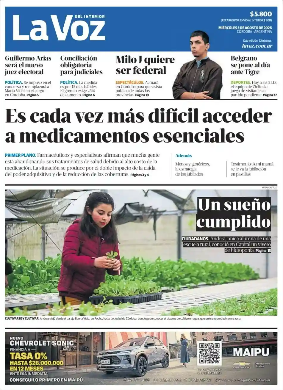Evolucion Streaming | SABROSA FM 94.1 - Tapa del diario La Voz