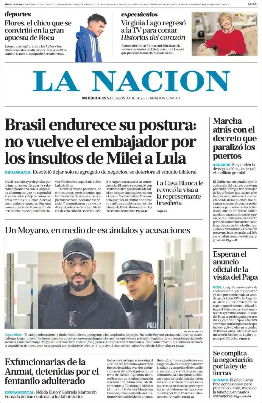Evolucion Streaming | SABROSA FM 94.1 - Tapa del diario Nacion